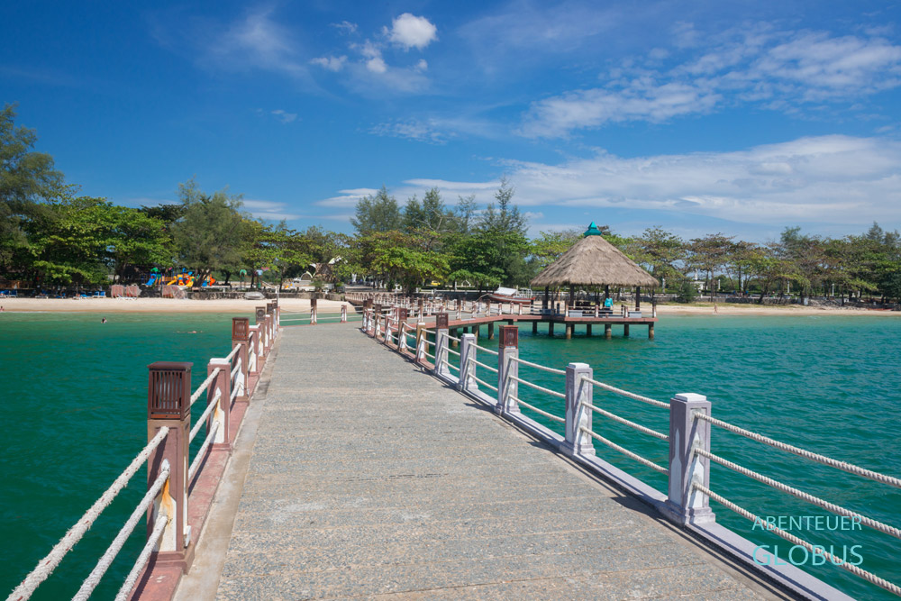 Schiffsanleger am Independence Beach