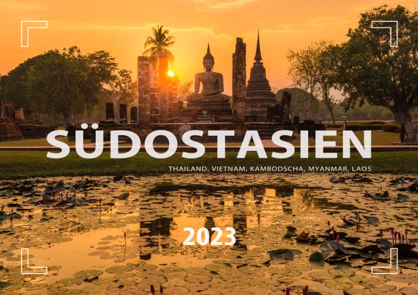Kalender 2023 Südostasien mit Thailand, Vietnam, Myanmar, Kambodscha und Laos