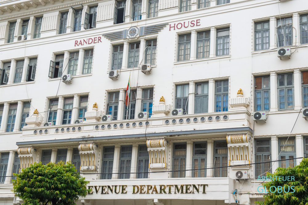 In einem Teil des historischen Rander House sitzt derzeit die Finanzbehörde von Yangon in Myanmar.