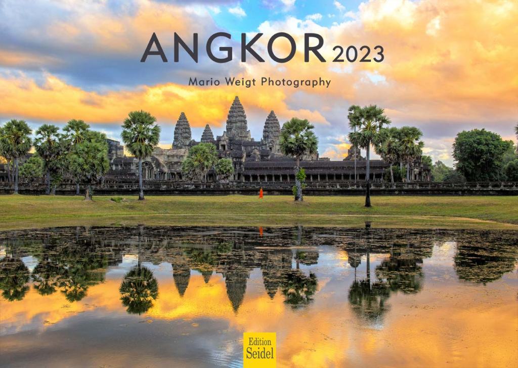 Wandkalender Angkor 2023 von Seidel Edition mit Fotos von den Tempeln der berühmten Khmerstadt Angkor.