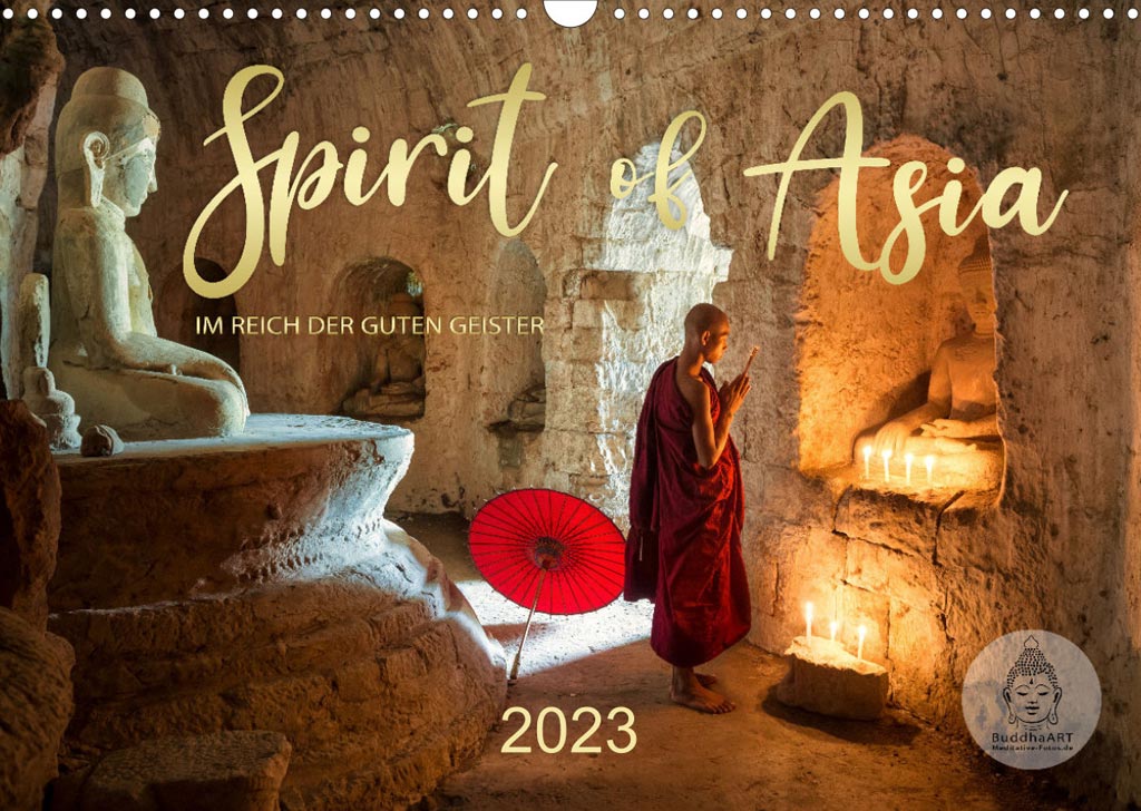 Kalender Spirit of Asia 2023 mit Thailand, Vietnam, Laos, Myanmar, Kambodscha und Südostasien