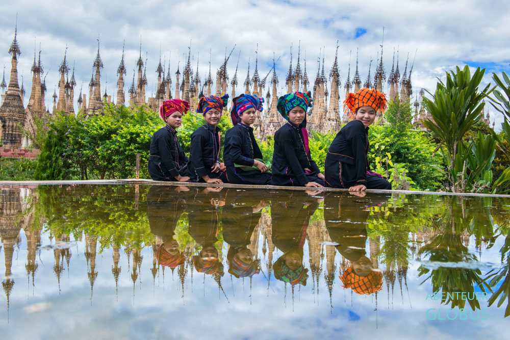 Das Pagodenfeld in Kakku ist zugleich Heiligtum der Pa-O und liegt, knapp 80 Kilometer von Nyaungshwe am Inle-See.