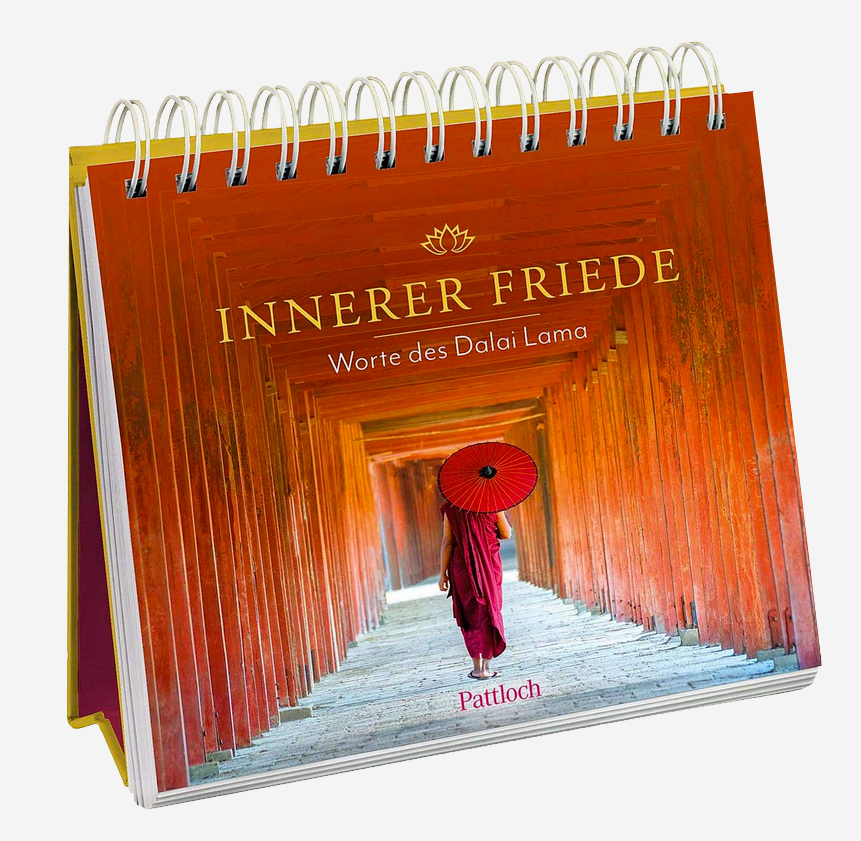 Buddhistischer Aufsteller Innerer Friede - Worte des Dalai Lama mit Fotos von Mario Weigt