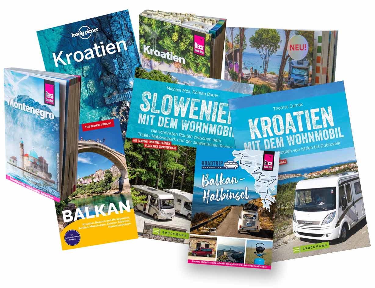 Die besten Reiseführer und Bücher für den Balkan mit den Ländern Slowenien, Kroatien, Montenegro, Albanien