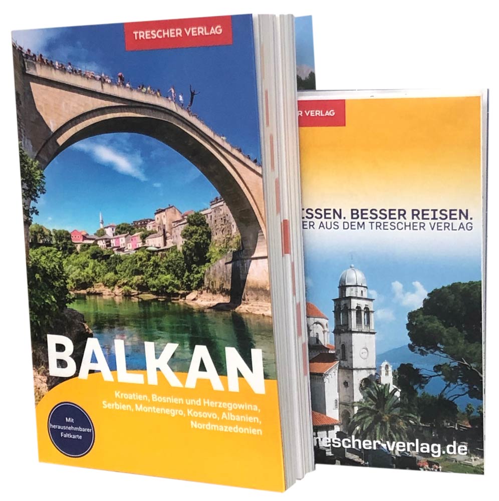 Reiseführer und Travel Guide Balkan mit Serbien, Bosnien und Herzegowina, Montenegro, Kosovo, Bulgarien, Albanien, Nordmazedonien und Kroatien