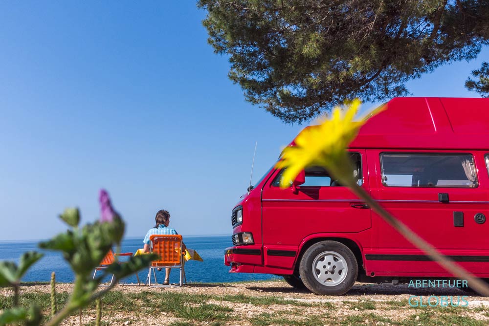 Freistehen und Wildcamping in Kroatien an der Adriaküste