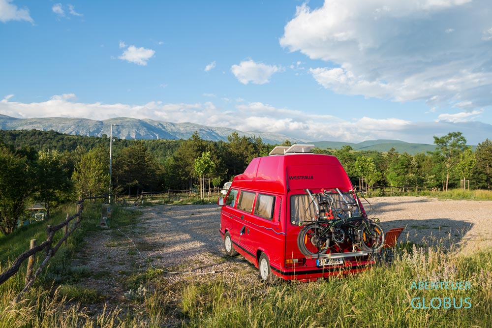 Campingplatz Peruca am Perucka-See bei Vrlika in Kroatien
