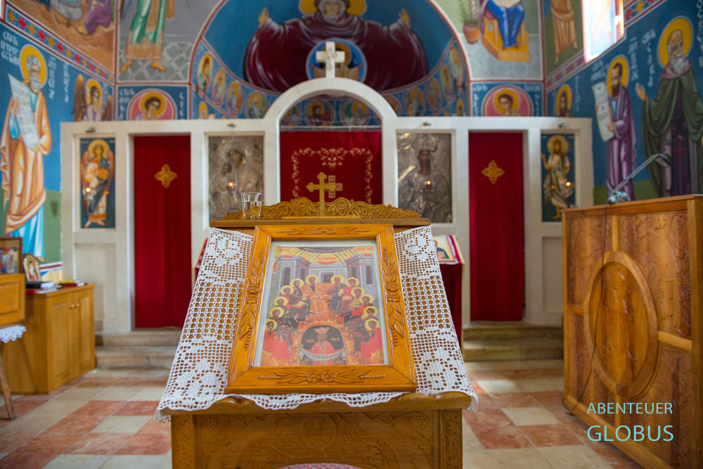 Kirche des Klosters Dragovic am Perucka-See in Kroatien