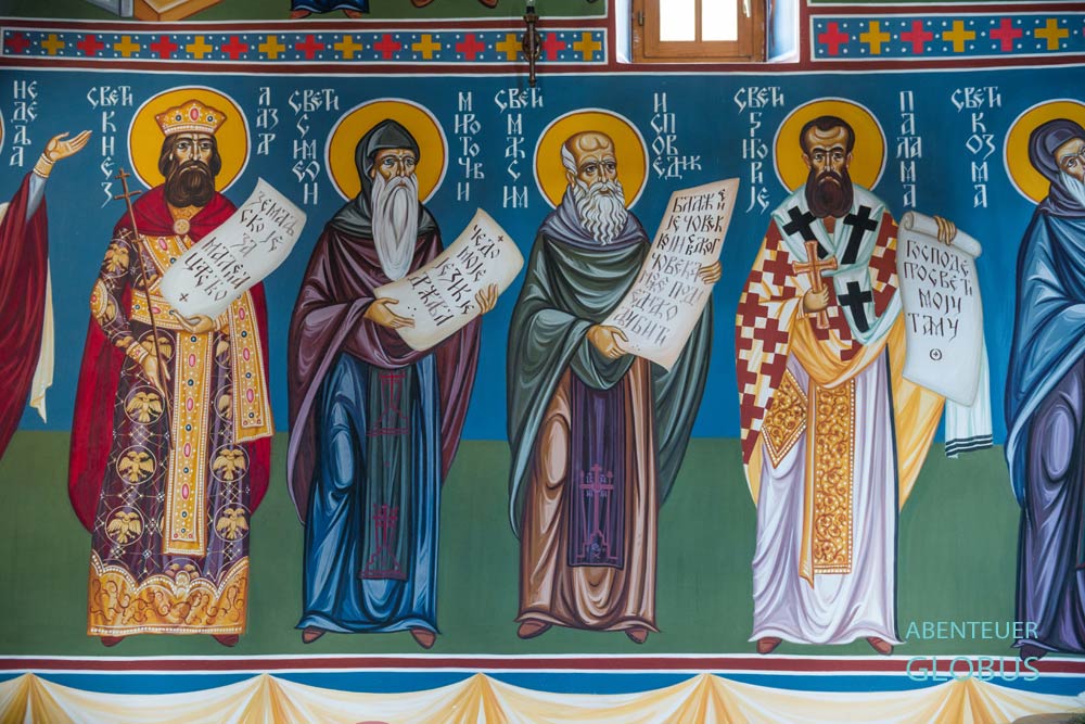 Kirche mit Wandmalereien vom Kloster Dragovic in Kroatien