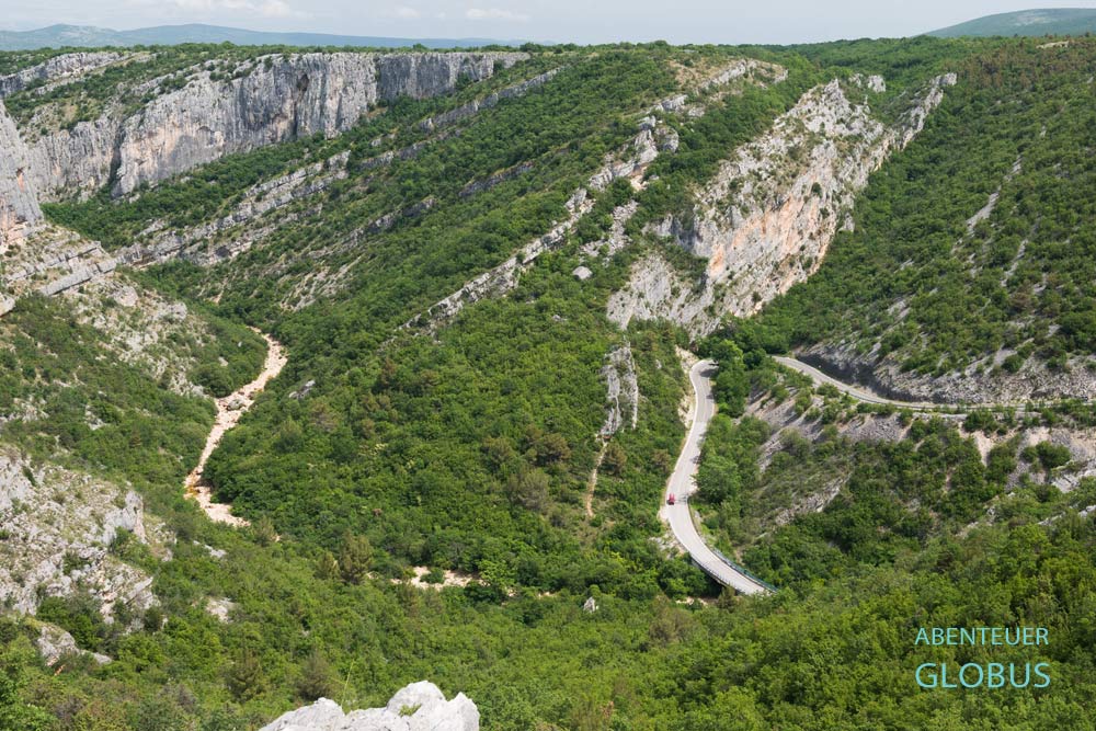 Camper in der Cikola-Schlucht nahe Krka-Nationalpark 