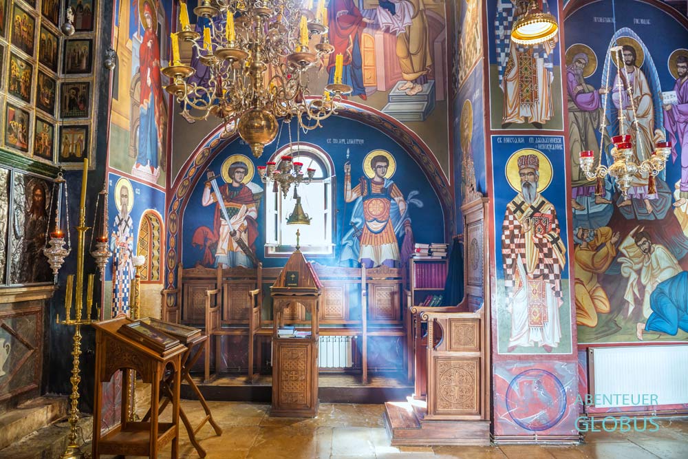 Wandmalerei und Ikonen im Kloster Krka im Krka-Nationalpark 