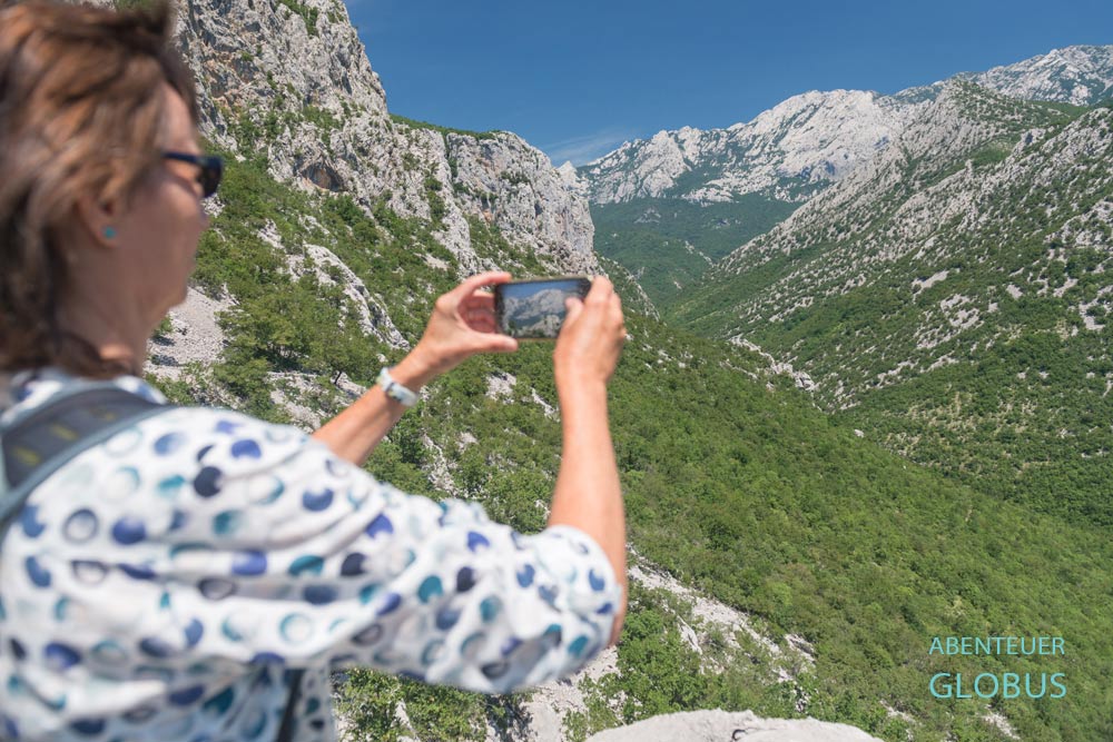 Karstberge in der Velika Paklenica, die Große Schlucht im Nationalpark Paklenica in Kroatien