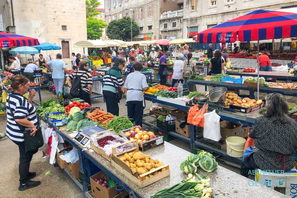 Markt Stari Grad in Split in Kroatien