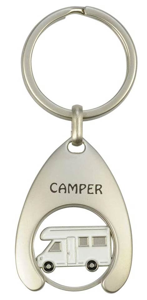 Geschenkliste für den Camper: Schlüsselanhänger mit Einkaufschip