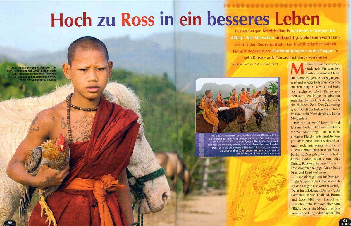 Thailand, Golden Horse Temple Kloster zum Goldenen Pferd) im Goldenen Dreieck: Reportage von Annett und Mario Weigt vom Reiseblog Abenteuerglobus.com