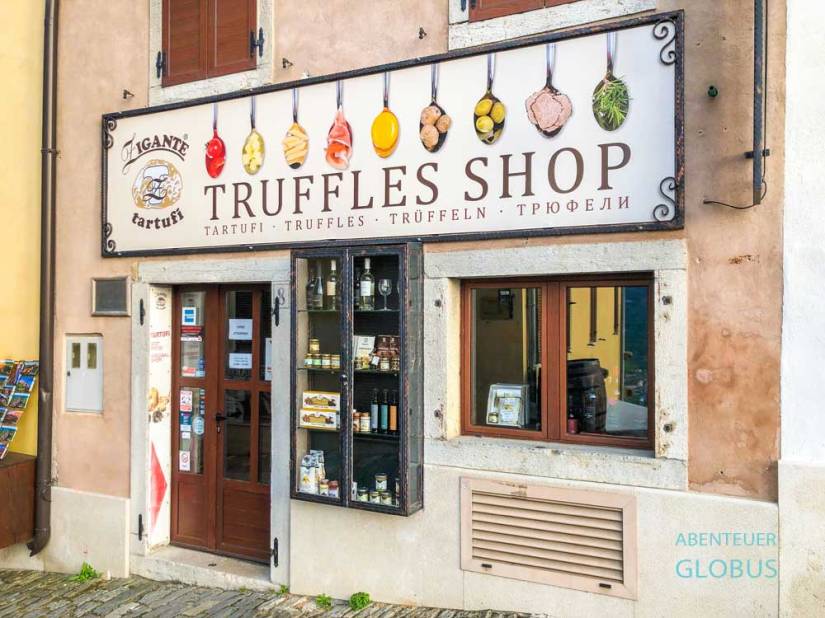 Motovun auf Istrien in Kroatien: Zigante Tartufi Trüffel Shop