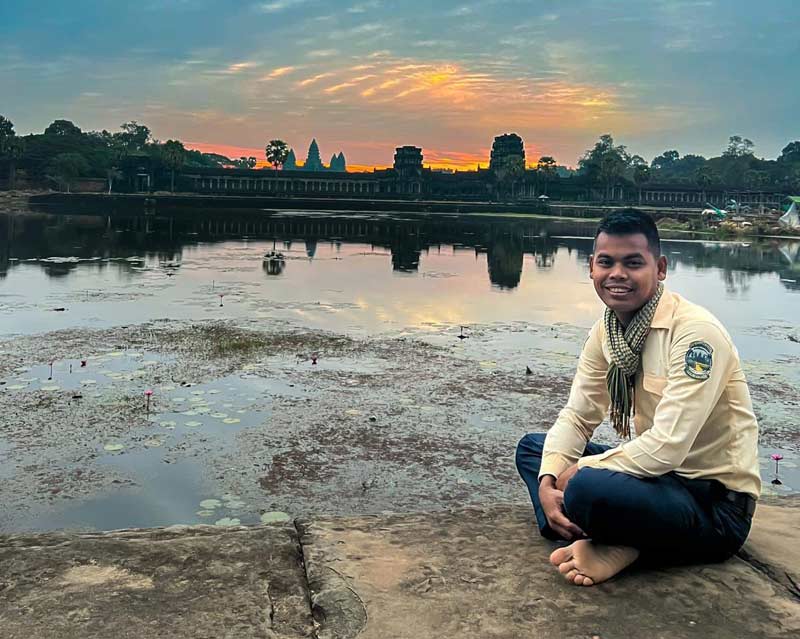 Deutschsprechender Fahrer und Guide Klat Rous mit Tuk-Tuk in Siem Reap