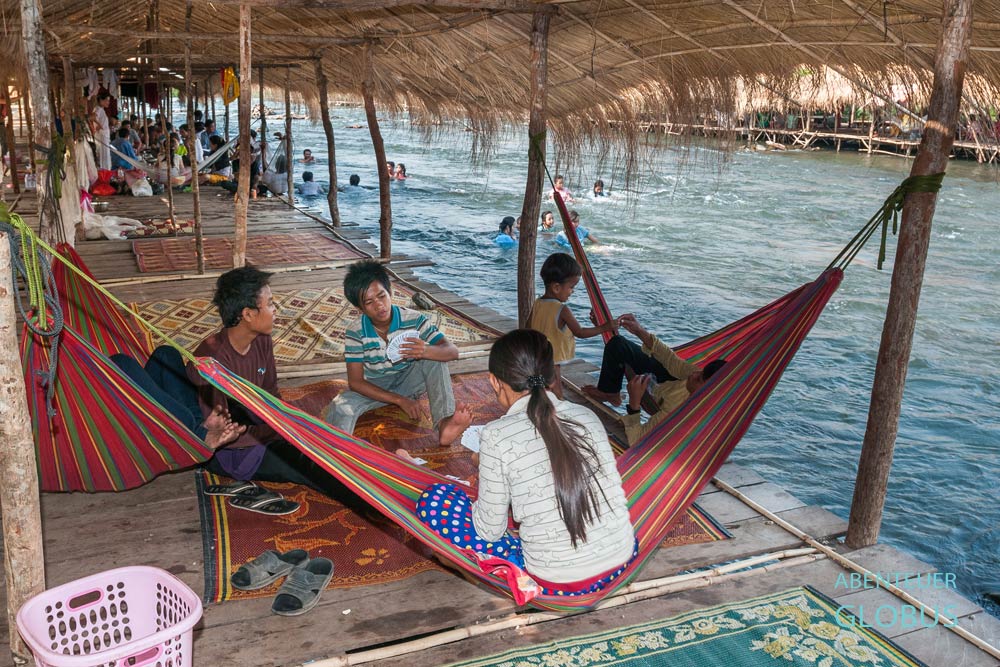 Ausflugsziel von Kratie: Die Stromschnellen Kampi Rapids sind nicht weit von den Irrawaddy-Delfinen entfernt.