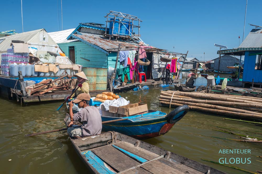 Tipps für Pursat: Schwimmendes Dorf Kampong Luong in der Nähe auf dem Tonle Sap