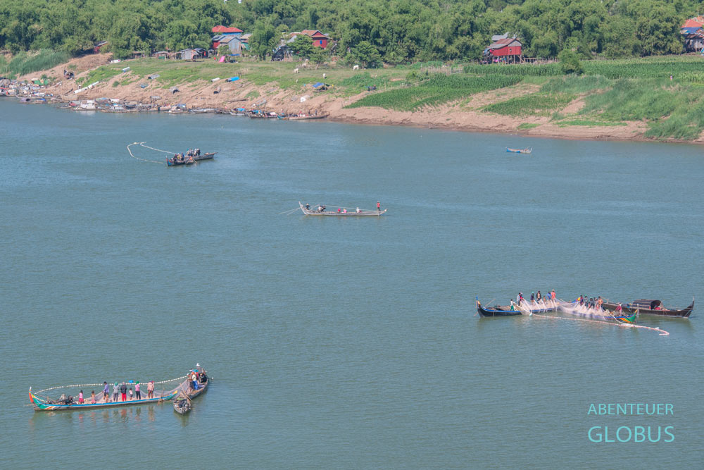 Aussicht vom French Watch Tower auf Kampong Cham und den Mekong