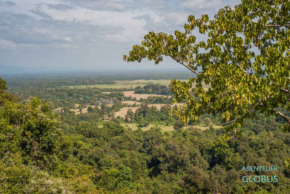 Naturschutzgebiet Xe Pian, Feuchtgebiet Beung Kiat Ngong, Ausblick vom Berg Phou Asa