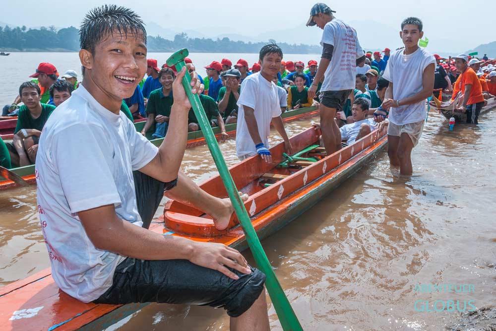 Tipps und Feste für Luang Prabang in Laos: Bootsrennen Bun Suang Heua auf dem Mekong