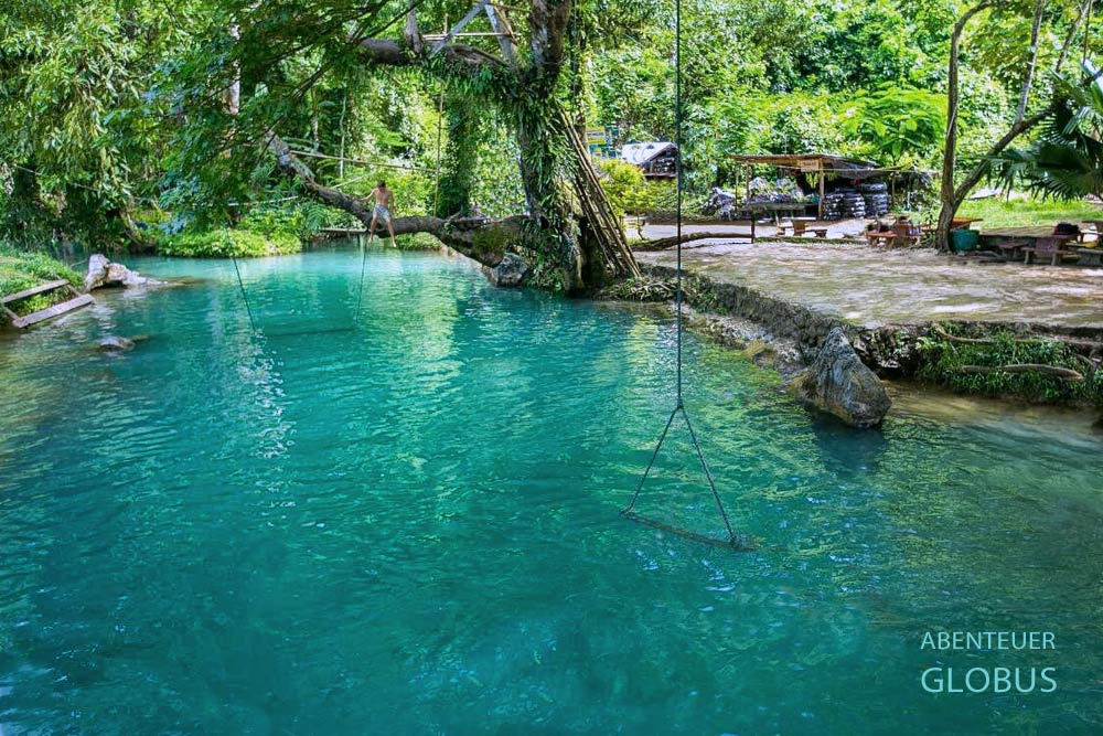 Vang Vieng, Tipps und Sehenswürdigkeiten: Baden in der Blue Lagoon 1