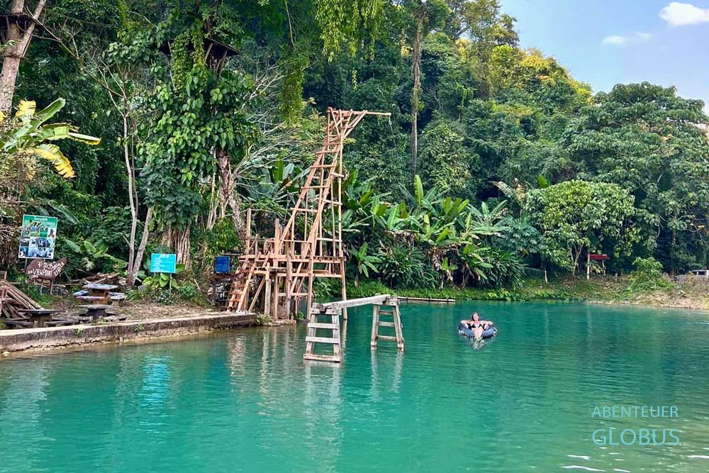 Vang Vieng, Tipps und Sehenswürdigkeiten: Blue Lagoon 3 