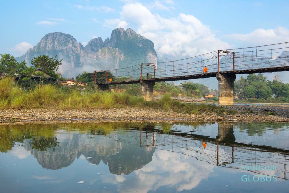 Tipps für Vang Vieng in Laos: Brücke über den Nam-Song-Fluss