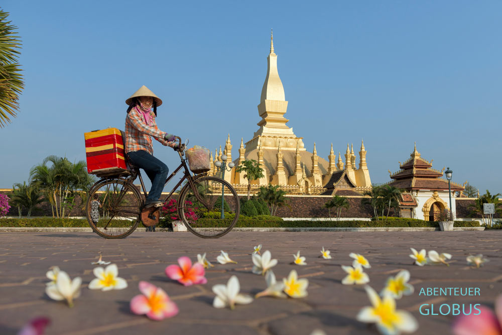 Vietiane: Nationalheiligtum Tempelkomplex Wat That Luang