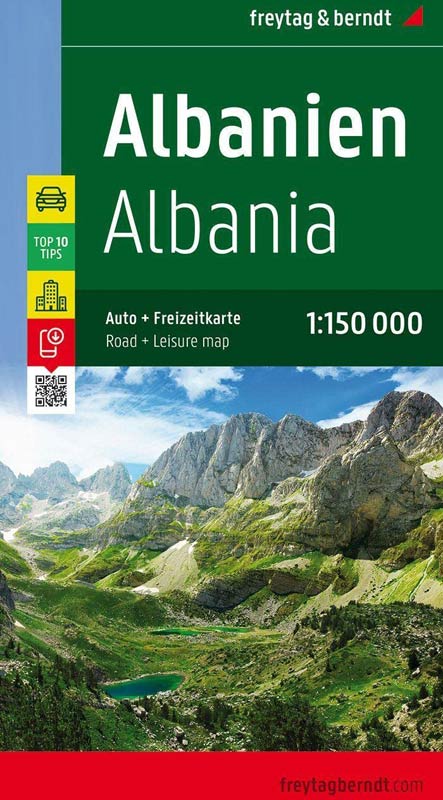 Straßenkarte und Atlas für Albanien mit einem großen Maßstab