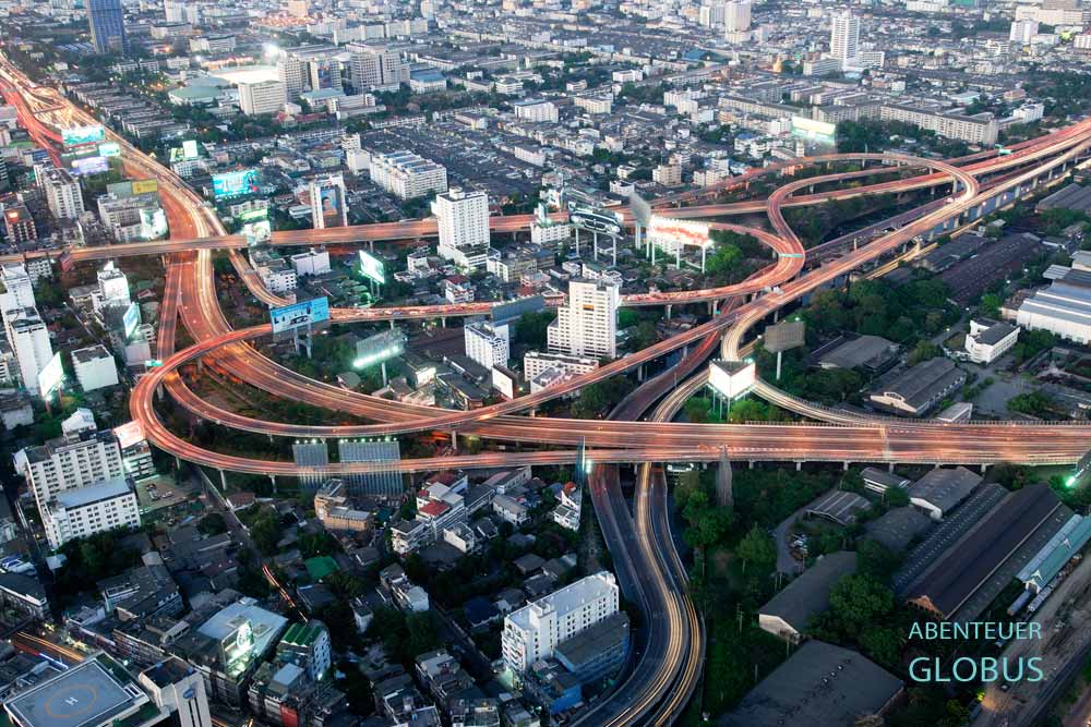Blick von Mahanakhon Skywalk in Bangkok