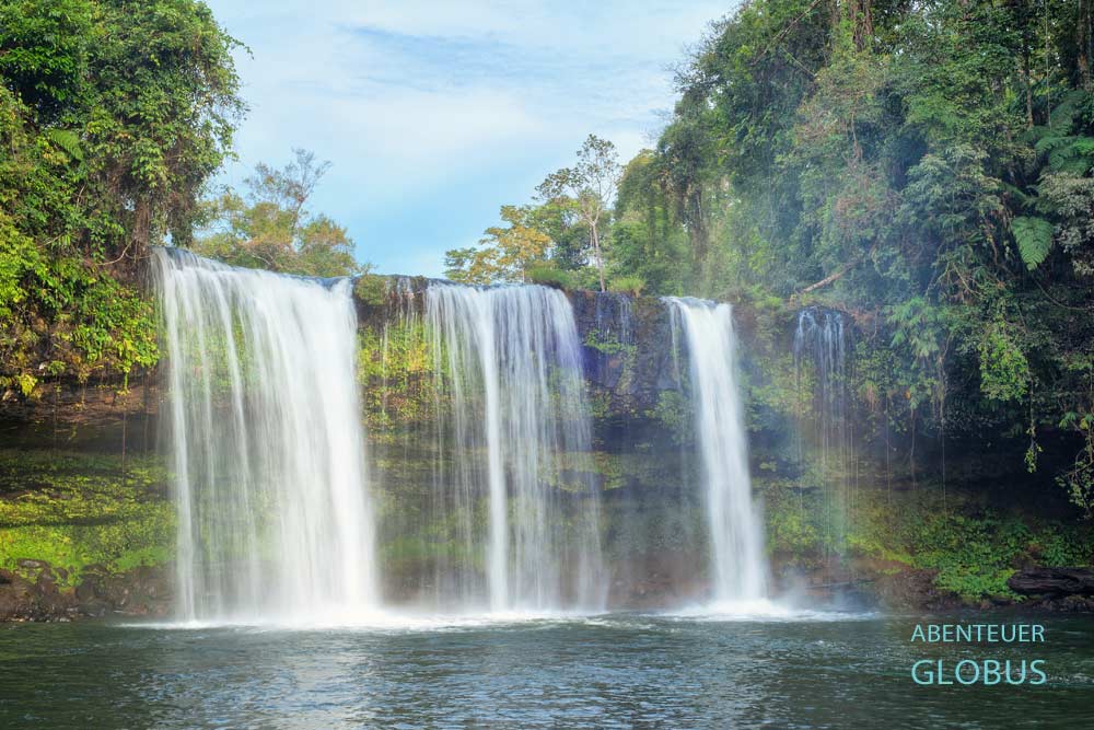 Tipps für Pakse und das Bolaven-Plateau in Laos: Wasserfall Tad Champee (Cham Pee, Champy) gehört zu den Sehenswüdigkeiten.
