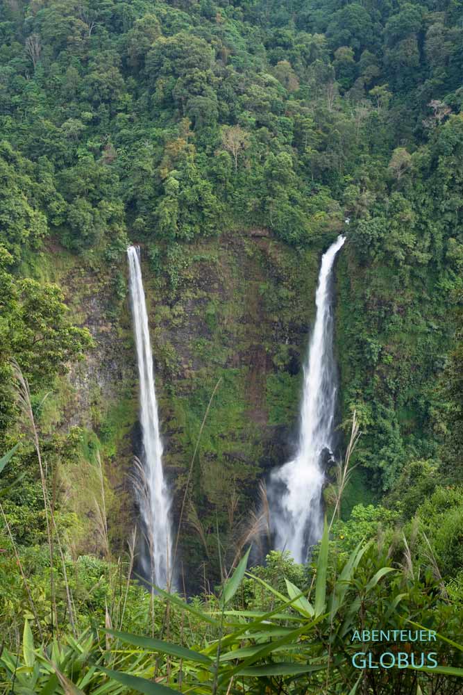 Paksong und Bolaven-Plateau: Zwillingswasserfall Tad Fan (auch Tad Fane) 