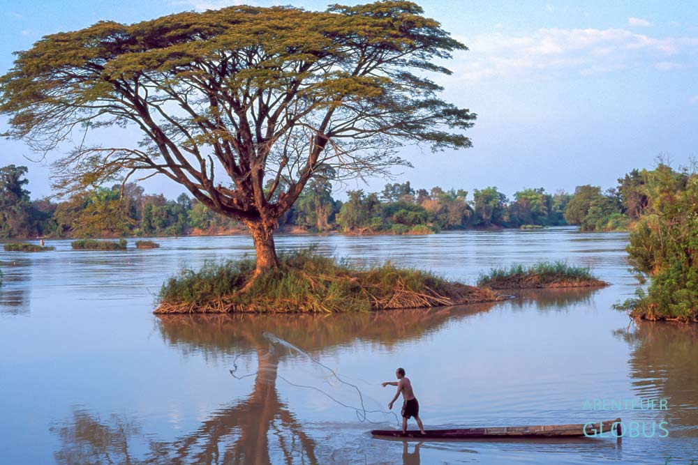 Inselwelt Si Phan Don (4000 Inseln) in Süden von Laos