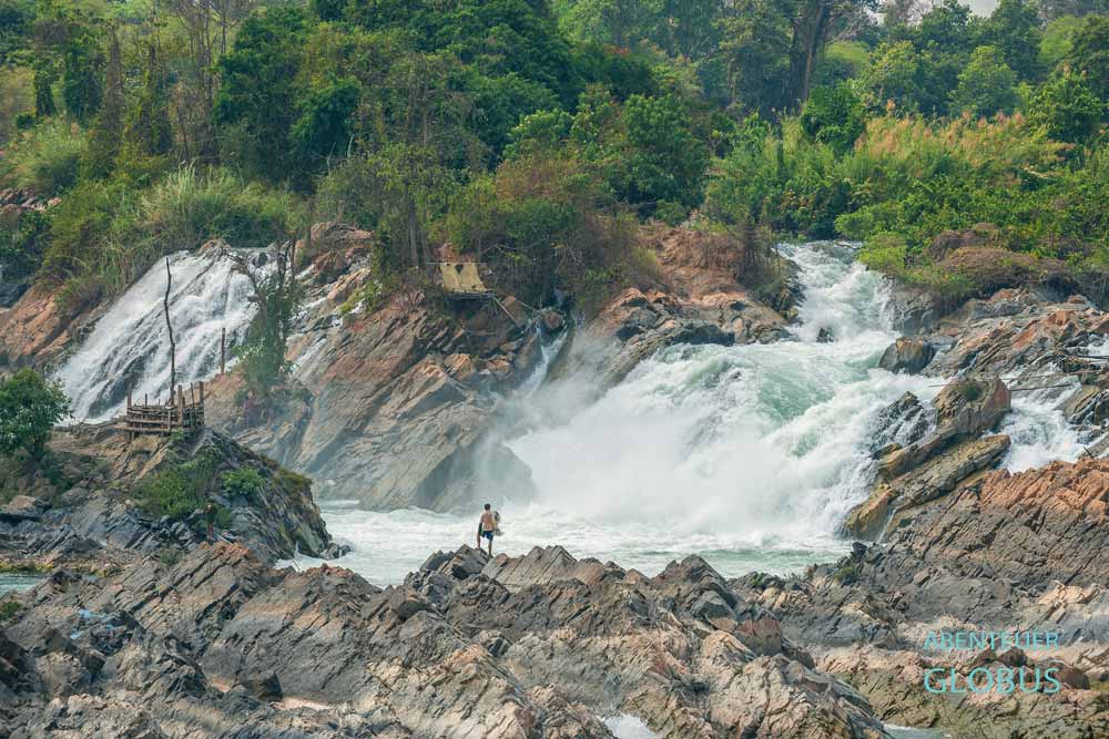 Mekong Delta Si Phan Don: größter Wasserfall Südostasiens Khon Phapheng