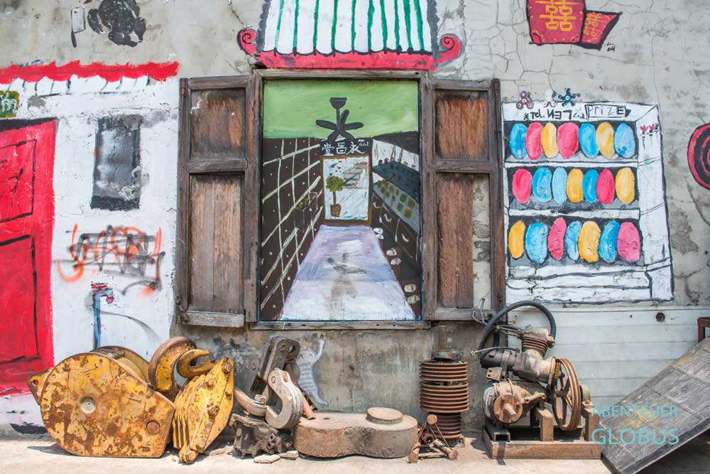 Bangkok: Streetart und Graffiti im Viertel Talat Noi in Chinatown