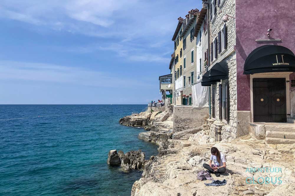 Valentino Cocktail und Champagne Bar in der Altstadt auf der Halbinsel von Rovinj in Istrien, Kroatien