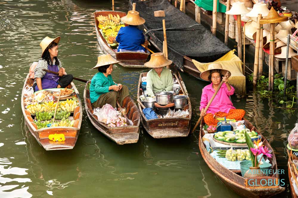 Ausflüge in die Umgebung von Bangkok: Schwimmender Markt von Damnoen Saduak