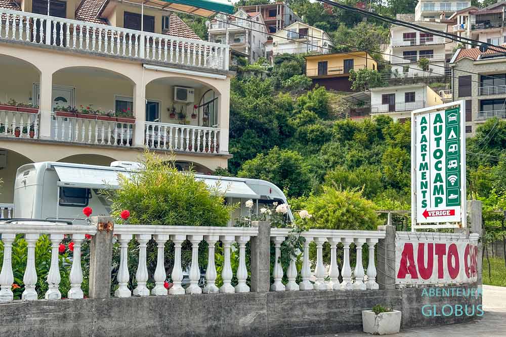 Campingplatz Verige in Lepetane in der Bucht von Kotor