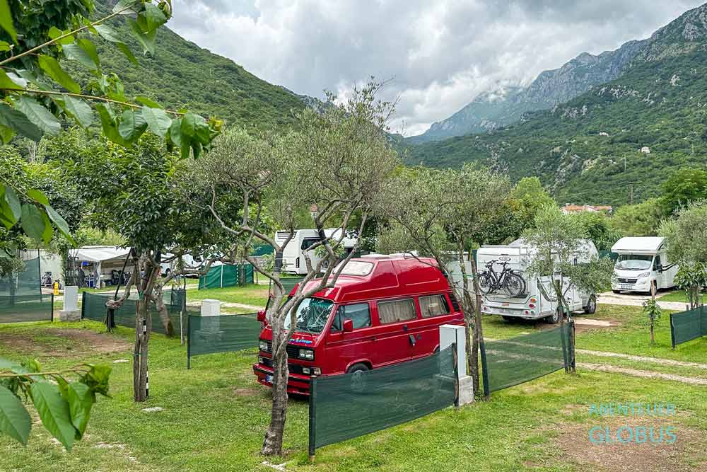 Autocamp Naluka in Morinj in der Kotor Bucht