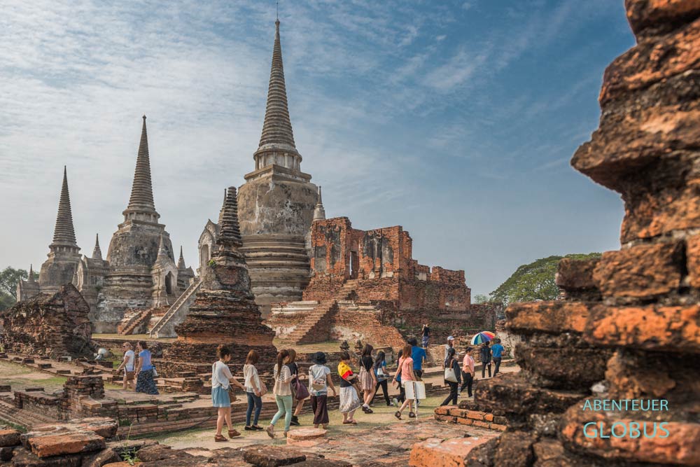 Tempel Wat Phra Sri Sanphet im historischen Park von Ayutthaya