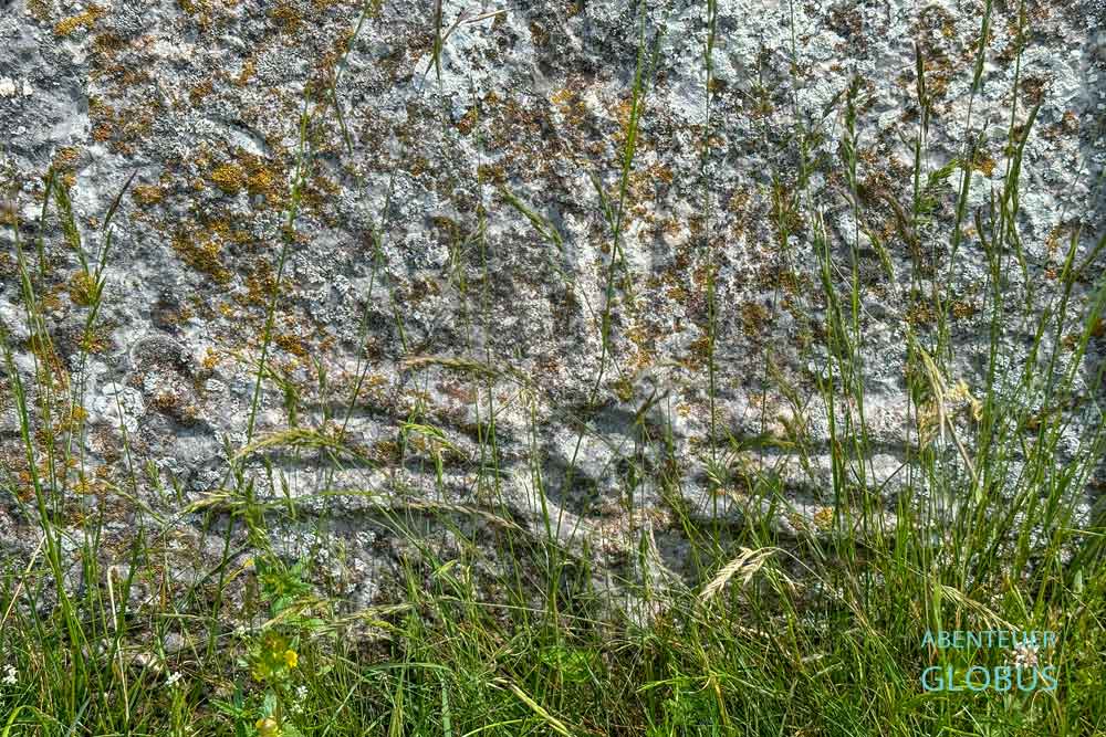 Eingemeißeltes Kreuz im Grabstein Stecci nahe Zabljak im Durmitor Nationalpark