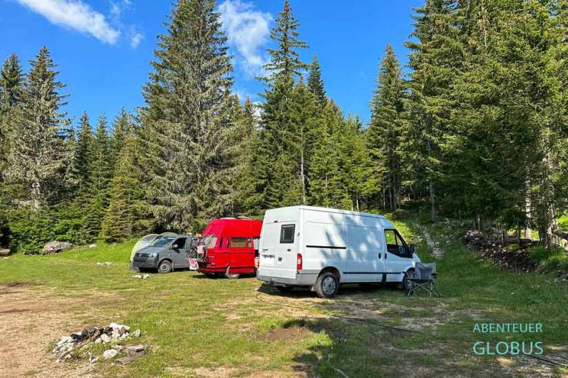 Unser Stellplatz in Zabljak im Autocamp Razvrsje