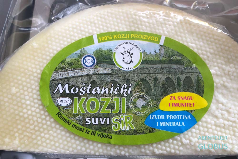 Bio-Ziegenkäse aus der Ziegenkäserei Gazdinstvo Butorovic bei Niksic