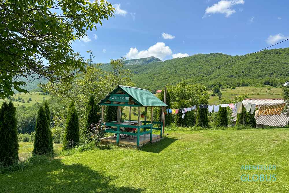 Campingplatz The Crossroads Preseka (Kamp Bakrac) bei Pluzine im Naturpark Piva