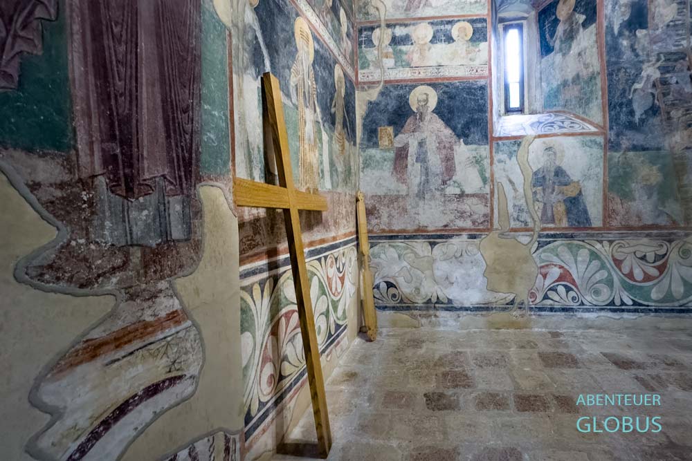 Wandmalereien mit Ikonen im Kloster Piva (Manastir Piva, auch Pivski Manastir) bei Pluzine