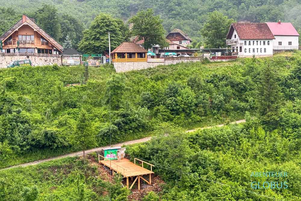 Zipline und Motel Tara MB an der Tara Brücke im Durmitor Nationalpark