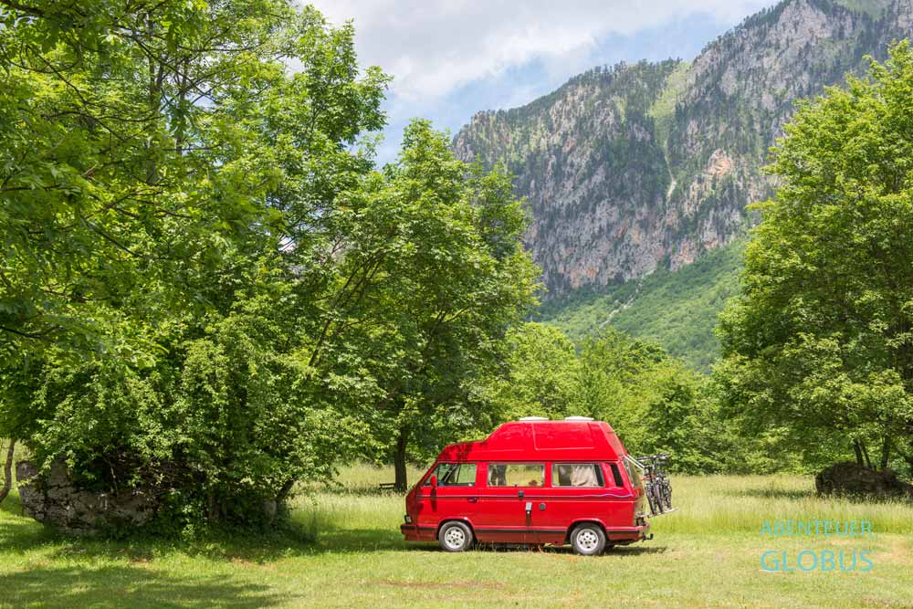 Campingplatz Eko Oaza – Tear of Europe im Dorf Gornja Dobrilovina in der Tara Schlucht