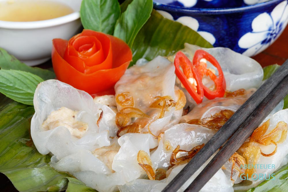 Eine kulinarische Spezialität von Hoi An: White Rose Banh Vac